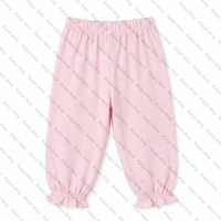 Pantalon de jogging multicolore pour petites filles, bas décontracté à volants pour enfants, pantalon bulle uni pour bébés filles