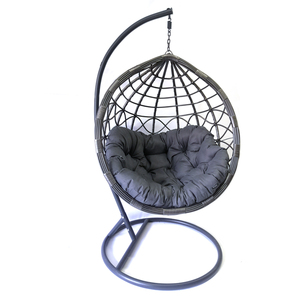 Outdoor Rattan Wicker <strong>Double</strong> Seat Hanging <strong>Egg</strong> Swing <strong>Chair</strong> Metal Stand Baby Swings <strong>Chair</strong> <strong>Cushion</strong> - Product Image 6