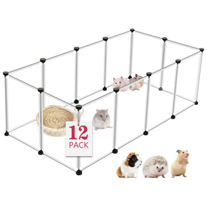 Motif solide métal petit animal clôture Cage parc pour chat chien Hamster écureuil lapin bouton fermeture assemblage gratuit - Product Image 2