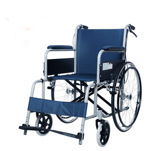 Fauteuil roulant manuel FST3000HGSLJ en acier haute teneur en carbone, pliable, léger, avec frein, pour personnes âgées et handicapées - Product Image 2