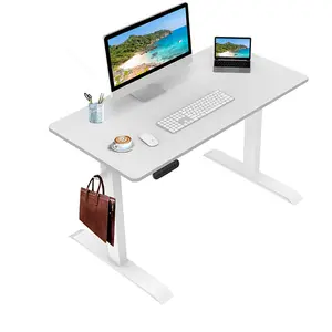 专业高度可调白色站立办公桌电动高度可调办公桌电动桌子升降台