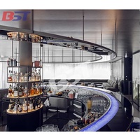 Comptoir de bar de Restaurant de luxe, grand comptoir de bar rond LED de boîte de nuit design