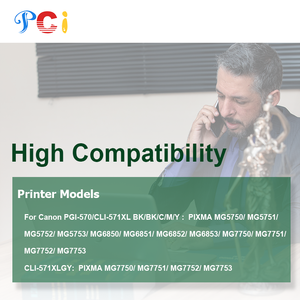 Cartouche d'encre couleur PCI PGI-570XL PGI-<span class=keywords><strong>570</strong></span> PGI <span class=keywords><strong>570</strong></span> CLI-571XL Cli 571 CLI-571 571 Cartouche d'encre compatible pour <span class=keywords><strong>Canon</strong></span> <span class=keywords><strong>PIXMA</strong></span> MG5750 - Product Image 5