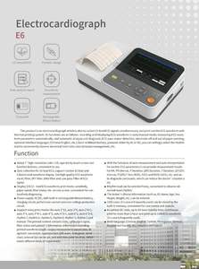 Monitor de <span class=keywords><strong>ECG</strong></span> CONTEC E6, Máquina de Electrocardiograma de 6 Canales, Electrografía USB Táctil, Electrocardiograma de 12 Derivaciones, Software para PC - Product Image 2