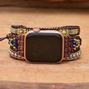 Gran oferta de correa de piedra Natural para reloj inteligente, pulsera de reloj de ágata de 38mm y 42mm para Iwatch Series 7/6/5/4/3/2/1/<span class=keywords><strong>SE</strong></span> - Product Image 4