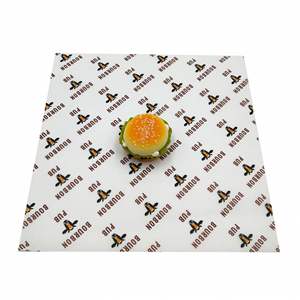 Customized Printed Logo and Size Food Safe Grade <b>Burger</b> <b>Paper</b> Greaseproof <b>Wrapping</b> Wax Coated <b>Paper</b> - Product Image 3