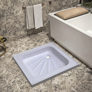Modern Square Deep Acrylic <strong>Shower</strong> <strong>Tray</strong> Waterproof with Stainless Steel <strong>Leg</strong> for Bathroom &amp; <strong>Shower</strong> Room - Product Image 4