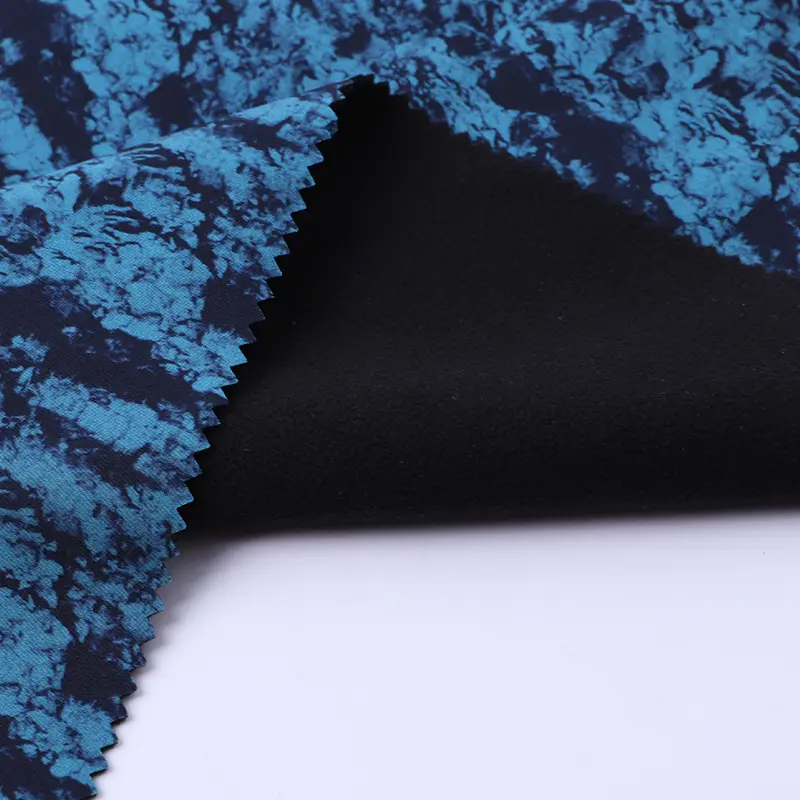 Stampa digitale 50D tessuto Plain legato TPU e 50D tessuto a maglia spazzolato 3 strati tessuti impermeabili per abbigliamento