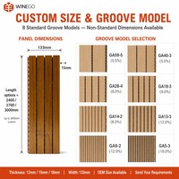 Panneau mural acoustique rainuré en MDF, panneau insonorisant en bois, réduction du bruit, panneau décoratif absorbant le son pour bureau et studio
