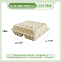Prodotti Ecologici, Contenitori per Alimenti Biodegradabili in Bambù, Scatole per Pranzo da Asporto con Coperchio a Cerniera