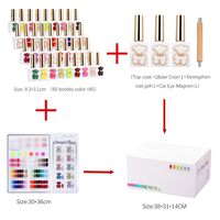 ZRKGEL TPO/HEMA Free High Pigmented Bear Bottle UV/LED Light Salon Formula 80 Colors Gel Nail Polish Set Collection Supplies