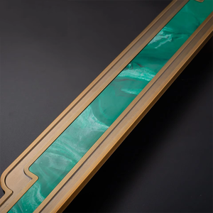 Poignée de porte en verre et zinc au design moderne de luxe, bronze, coquille de fleur verte, marbre, bois, alliage <span class=keywords><strong>d</strong></span>'<span class=keywords><strong>aluminium</strong></span> massif pour appartement - Product Image 3