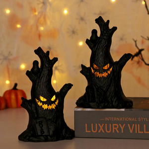 <b>Halloween</b> Tree Lanterns <b>Decoration</b> Flameless Candle Holder Lantern Trick or Treat Fall Tiered Tray <b>Decor</b> Lights Indoor Gift - Product Image 5