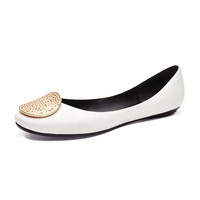 Chaussures plates ballerines noires pour femmes, pliables, en cuir véritable, été automne, respirantes, avec soutien de la voûte plantaire, légères, antidérapantes