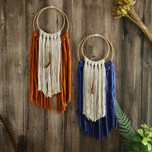 <span class=keywords><strong>Attrape</strong></span>-rêves en plumes de style ange, 20x55cm, 3 couleurs, artisanat populaire fait à la main, kit d'<span class=keywords><strong>attrape</strong></span>-rêves - Product Image 6