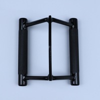 Barre de tension pour triceps en forme de V pour entraînement musculaire en salle de sport, en acier noir et caoutchouc, accessoires de traction avec poignée confortable
