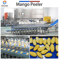 Industriële semi-automatische machine voor het schillen, ontpitten en snijden van verse mango's, 304 roestvrij staal, mango productielijn 1000-2500 stuks/uur