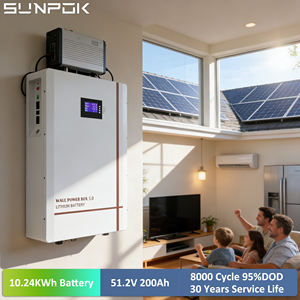 Batería de Litio Lifepo4 Sunpok Energy con 10 Años de Garantía, 5.12kwh, 10kwh, 15kwh, 20kwh, 48v, Sistema de Almacenamiento de Energía para el Hogar - Product Image 1