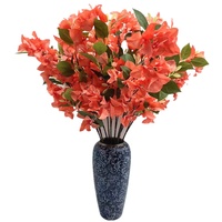 Bougainvillier artificiel fait à la main fleur glabra rouge rose fuchsia violet corail noël décoratif soie fausse fleur Spectabilis