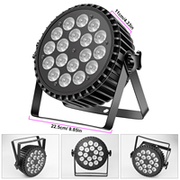 Luces de Escenario LED UV+RGB de 200W, 18*10W, DMX512, Mezcla Infinita y Efecto Arcoíris, Luces Par para Discoteca, DJ