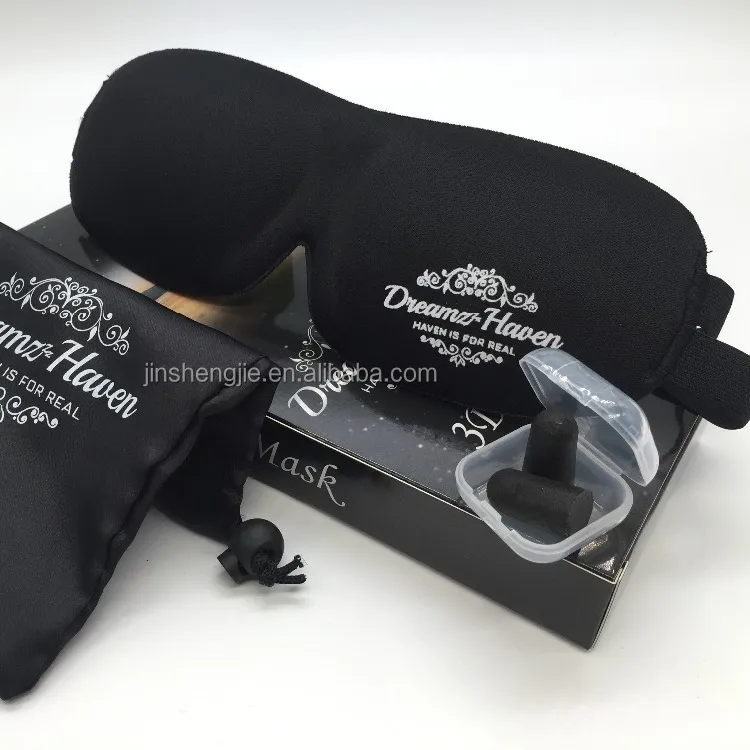 3D Oogmasker Met Oordoppen, 3D Eye Slaapmasker, zijde Eye Slaapmasker Met Gel Pad Masker EM-015