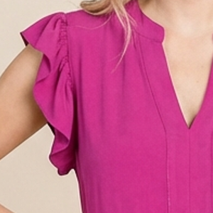 <span class=keywords><strong>Abito</strong></span> <span class=keywords><strong>midi</strong></span> plissettato <span class=keywords><strong>fucsia</strong></span> |   <span class=keywords><strong>Abito</strong></span> da giorno con scollo a V e maniche a volant, <span class=keywords><strong>abito</strong></span> estivo casual con volant - Product Image 5