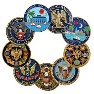 カスタマイズされたロゴダイキャスティングメタルゲームコイン現代アンティーク米国フリーメーソンベテランエナメルチャレンジコインカスタム金属収集品 - Product Image 1