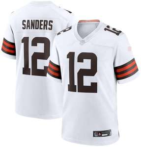 Cleveland brocleveland için 2025/26 yeni sezon orijinal amerikan futbolu Jersey #12 Shedeur Sanders Jersey nefes toptan Tops - Product Image 1