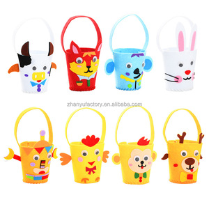 ของเล่นสุดสร้างสรรค์สำหรับเด็กกระเป๋ากระต่ายอีสเตอร์ตะกร้าไข่อีสเตอร์งานแฮนด์เมดกระเป๋าวัสดุแบบทำมือ - Product Image 2