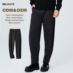 <span class=keywords><strong>Pantalones</strong></span> Casuales Personalizados BRLOOTE para Hombre, Cintura Media, Pierna Recta, Spandex/Nylon, Transpirables, Anti-Pilling, Teñido Liso, Talla XXL - Product Image 2