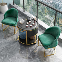 Chaise de salle à manger de luxe moderne avec dossier en velours et cuir, chaise de négociation pour café, hôtel, mobilier