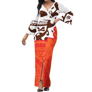 Ballkleider Hibiscus Hawaiian Elegant Pacific Island Freizeit kleidung Polynesian Tribal Design Mode Samoa Kleid für Frauen - Product Image 1