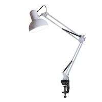 Lampe de travail LED à bras long pour ongles et cils, avec abat-jour en métal, corps en fer, base E26, alimentation CA, pour bureau, chevet, tatouage et réparation