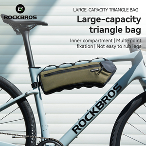 <span class=keywords><strong>ROCKBROS</strong></span> กระเป๋าจักรยานโพลีเอสเตอร์, กระเป๋าทรงสามเหลี่ยมกันน้ำกระเป๋าจักรยานเสือภูเขาจักรยานเสือหมอบกระเป๋าเฟรมท่อ - Product Image 2