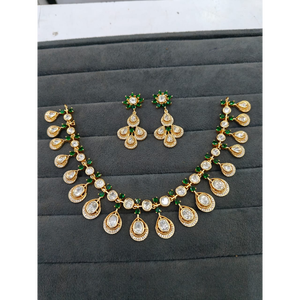 Conjunto de Collar y Pendientes de Cristal con Baño de Oro para Mujer, con Corte de Pera y Diamantes de Imitación, Joyería de Moda para Novias y Fiestas - Product Image 6