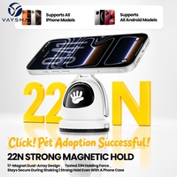 Support de téléphone portable magnétique puissant N52, flexible et portable, robot mignon, réglable, rotatif à 360°, détachable, double ventouse