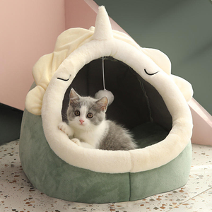 Cama para Mascotas de Alta Calidad en Forma de Conejo, Semicerrada, Cómoda, Calmante, Anti-Ansiedad, Linda Cueva para Gatos - Product Image 3
