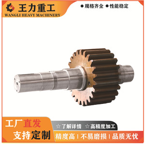 เพลาเกียร์ที่ผลิตจากโรงงานและผ่านกระบวนการอบชุบแข็ง พร้อมพื้นผิวเกียร์ที่มีความแข็งปานกลางหรือผ่านกระบวนการคาร์บูไรซ์ - Product Image 5