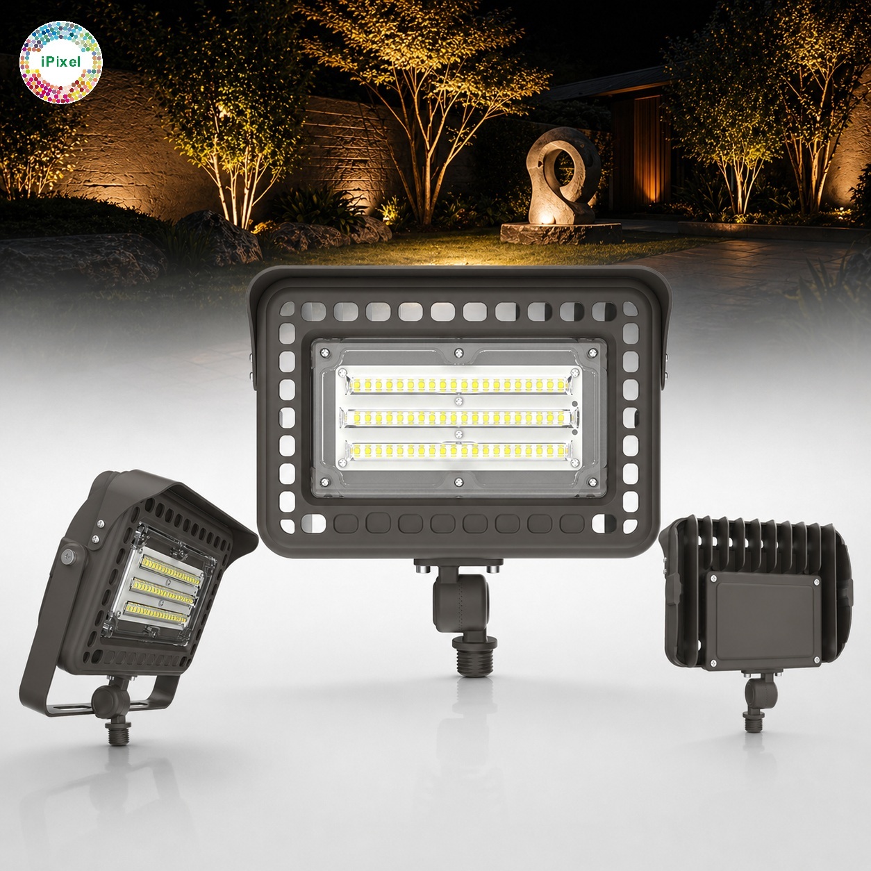 IPixel Best Sell 50W LED Flood Lights Outdoor IP65 Waterproof Energy Saving Aluminum Garden Led Flood Lighting for Landscaping