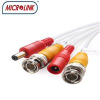 Cable de cámara cctv siamese coaxial rg58/rg59/rg6 con cable de puente coaxial dc para sistema de cámara HIKVISION