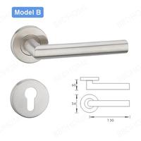 BBDHOME Manija Mecánica de Palanca de Alta Calidad para Puerta con Bocallave para Llave de Baño y Cerradura de Acero Inoxidable
