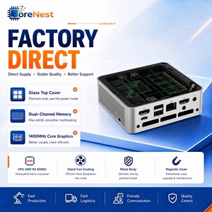 Corenest <span class=keywords><strong>AMD</strong></span> <span class=keywords><strong>Ryzen</strong></span> <span class=keywords><strong>3</strong></span> <span class=keywords><strong>4300U</strong></span> มินิพีซี Quad Core Dual 4K HDMI คอมพิวเตอร์ตั้งโต๊ะขนาดเล็ก2.5G เครือข่ายสำนักงานเครื่องคอมพิวเตอร์ขนาดเล็กที่มีฝาปิดแม่เหล็ก - Product Image 1