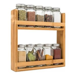 Factory Direct Bamboo High Quality <b>Kitchen</b> Shelf Tiered Bamboo Spice Rack Organizer - Product Image 6