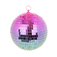 Boule de Noël en verre personnalisé rose turquoise, ornements réfléchissants, boule disco, accessoires de photographie, décoration de mariage