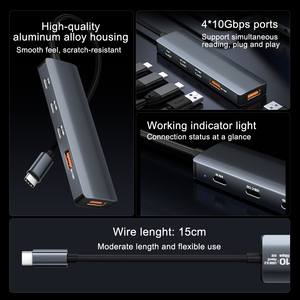ULT-Unite แท่น Gen2 USB-C 5 in 1, ตัวแยกพอร์ต5กิกะบิต10Gbps ฮับ USB-C อลูมิเนียมแบบพกพามีในสต็อก - Product Image 3