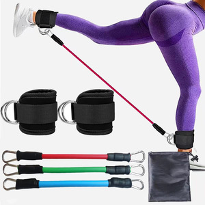 Bandes d'exercice Aofit Fitness Trainer en TPE avec boucle de cheville et sangle de cheville pour entraînement des jambes et des fessiers, <span class=keywords><strong>musculation</strong></span>, sac de transport - Product Image 3