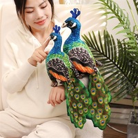 Jouets en peluche personnalisés fabriqués en usine pour animaux: oiseaux en peluche, poupées grenouilles, paons, perroquets. Pour les articles de cadeau de zoo et de compagnon de jeu.