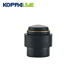 KOPPALIVE Butoir de porte <span class=keywords><strong>cylindrique</strong></span> noir mat en bronze doré avec butoir de porte en laiton moderne en <span class=keywords><strong>caoutchouc</strong></span> Butoirs de porte à montage au sol - Product Image 6