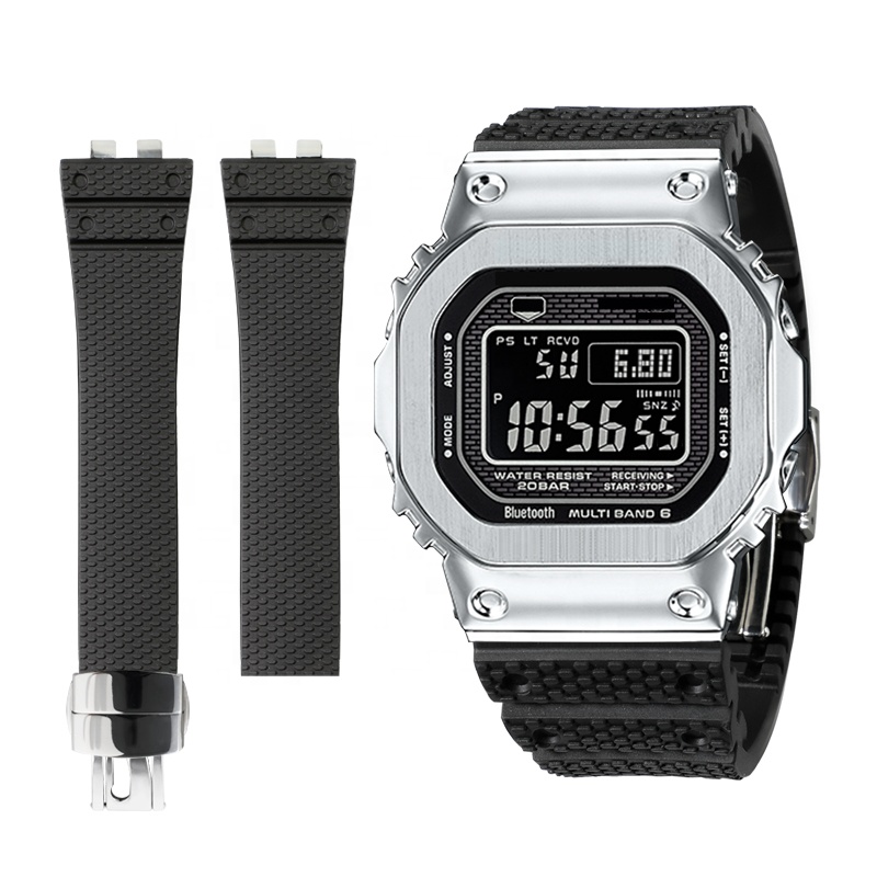 Luxury GMW-B5000 Watch Strap Replacement in Black Fluororubber Luxury GMW-B5000 Watch Strap Replacement in Black Fluororubber