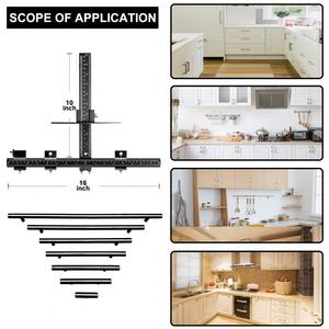 Kustom Kabinet perangkat keras Jig paduan aluminium dengan pusat panduan pegangan kabinet OEM ODM industri DIY pekerjaan kayu - Product Image 4